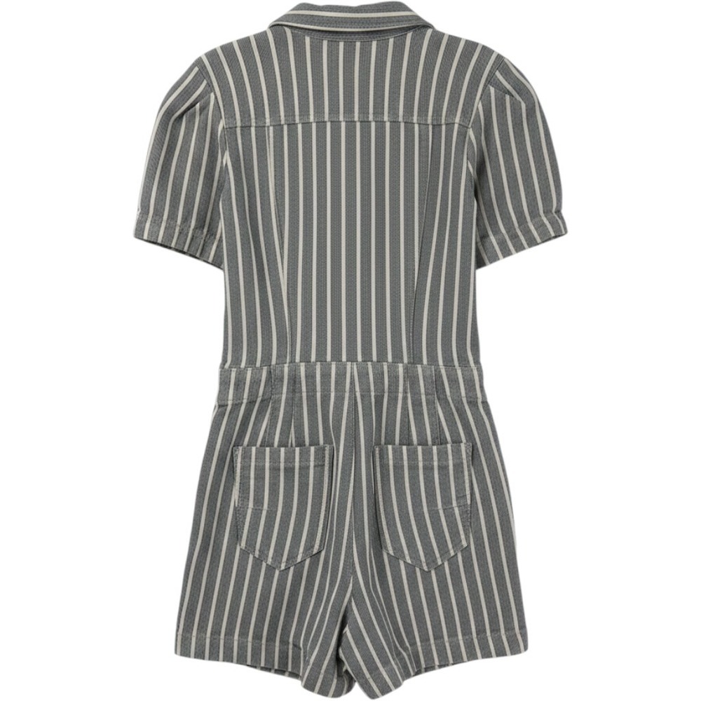 Anthropologie Pilcro Kit Utility Romper SZ 8 Stripe Coastal Preppy Nautical - Picture 4 of 9